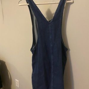 Frank & Oak Pinafore Dress in Denim Indigo